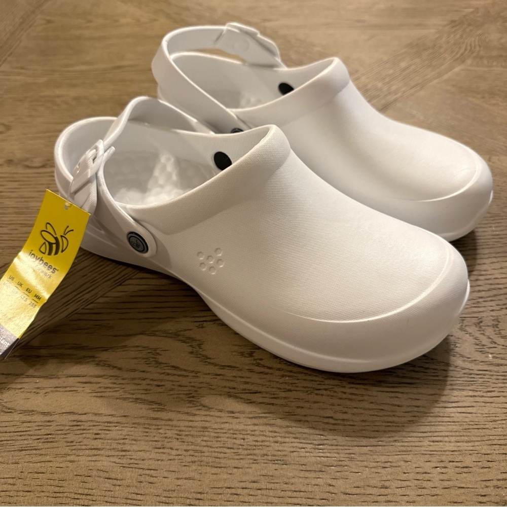 Joybees Work Clog - Unisex Slip Resistant Professional White - m10